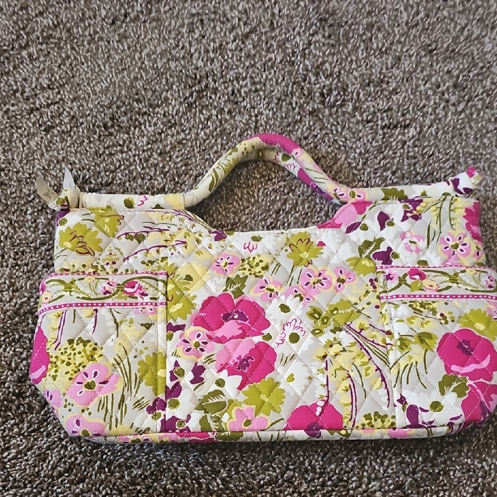 Vera Bradley Floral Cosmetic Bag - Pink and Green